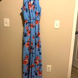 Medium Blue Floral Maxi